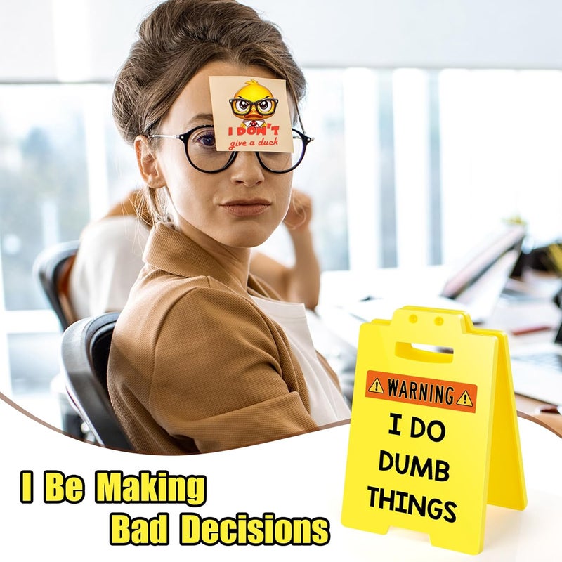 MBL Funny Employee Appreciation Gifts - Fun Gag Office Decor Desk Accessories Cubicle Supplies Gift for Coworker Boss Lady Bosses Day Women Teammate Team Employees, I DO DUMB THINGS - Image 4